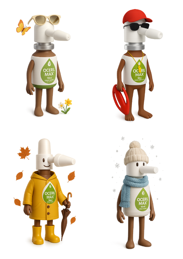 Mascote nas quatro estações
